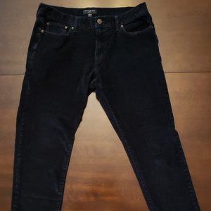 Banana Republic Men's 34x30 Slim Fit Black Corduroy Pants